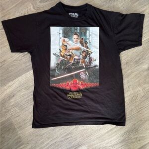 Vintage Star Wars Black Tee with Character Montage size MD